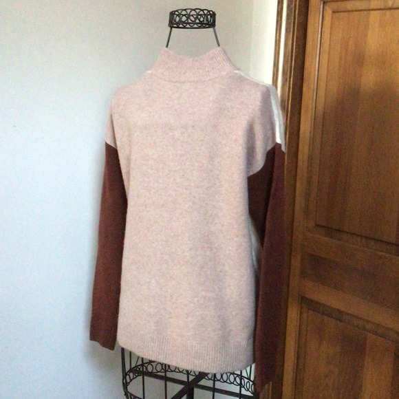 Madewell Redmond Mockneck Pocket Sweater in Colorblock XXS - Picture 5 of 8